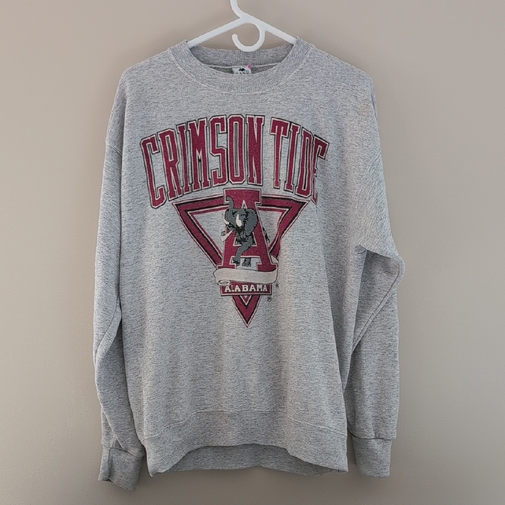 Vintage Gray Alabama Crimson Tide Crewneck Sweater